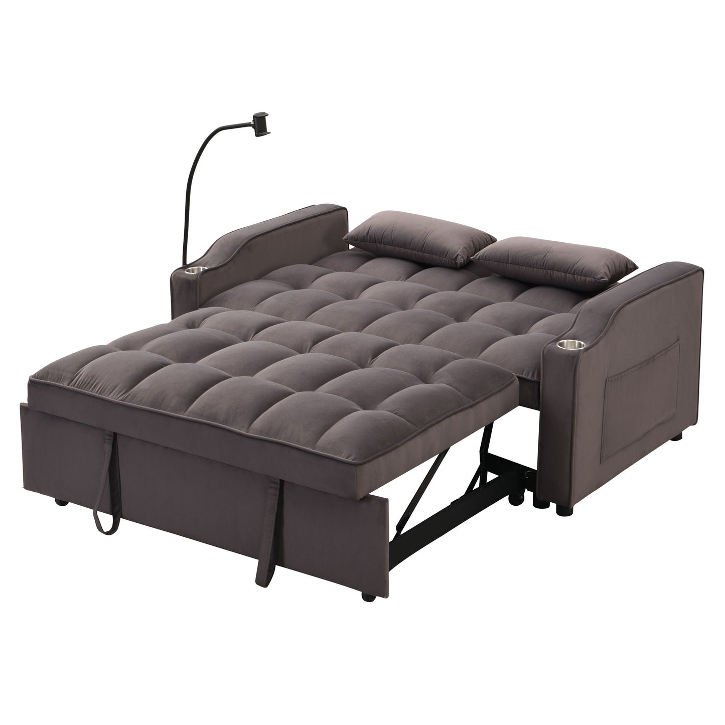 Modern Loveseat Futon Sofa with Pullout Bed