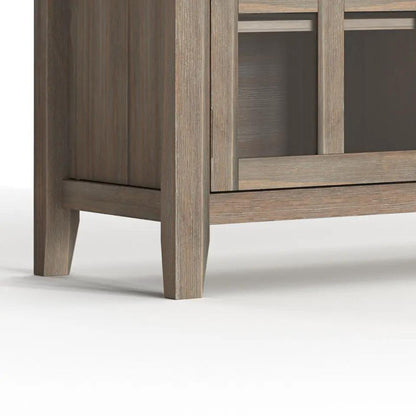 Artisan Handcrafted Sideboard Buffet in weathered wood with rustic finish, leg detail on Tampa Home & Garden Store