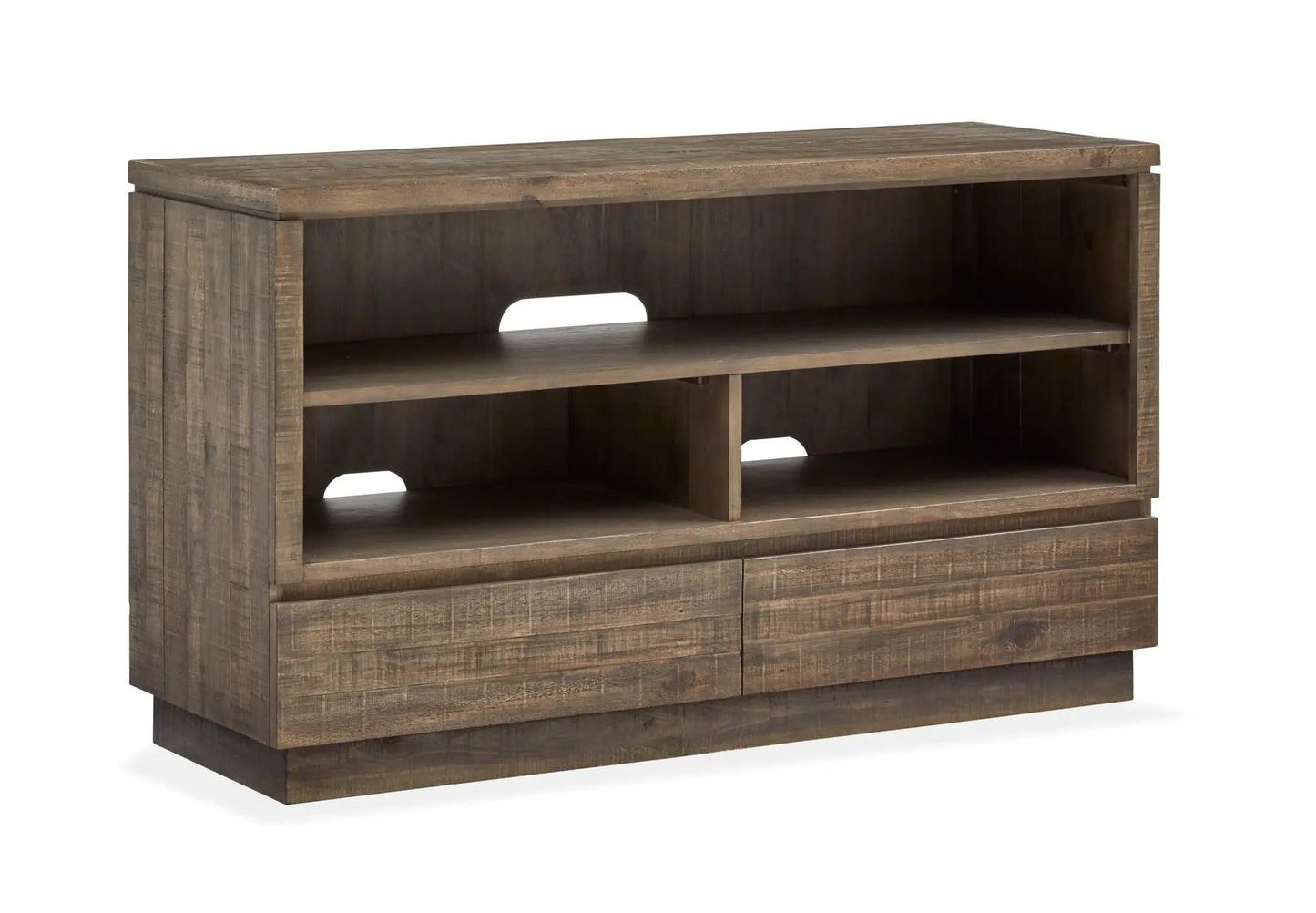 Baisden Console Sofa Table tobacco finish with arch cutouts and shelf by Unique Piece Furniture on Tampa Home & Garden Store