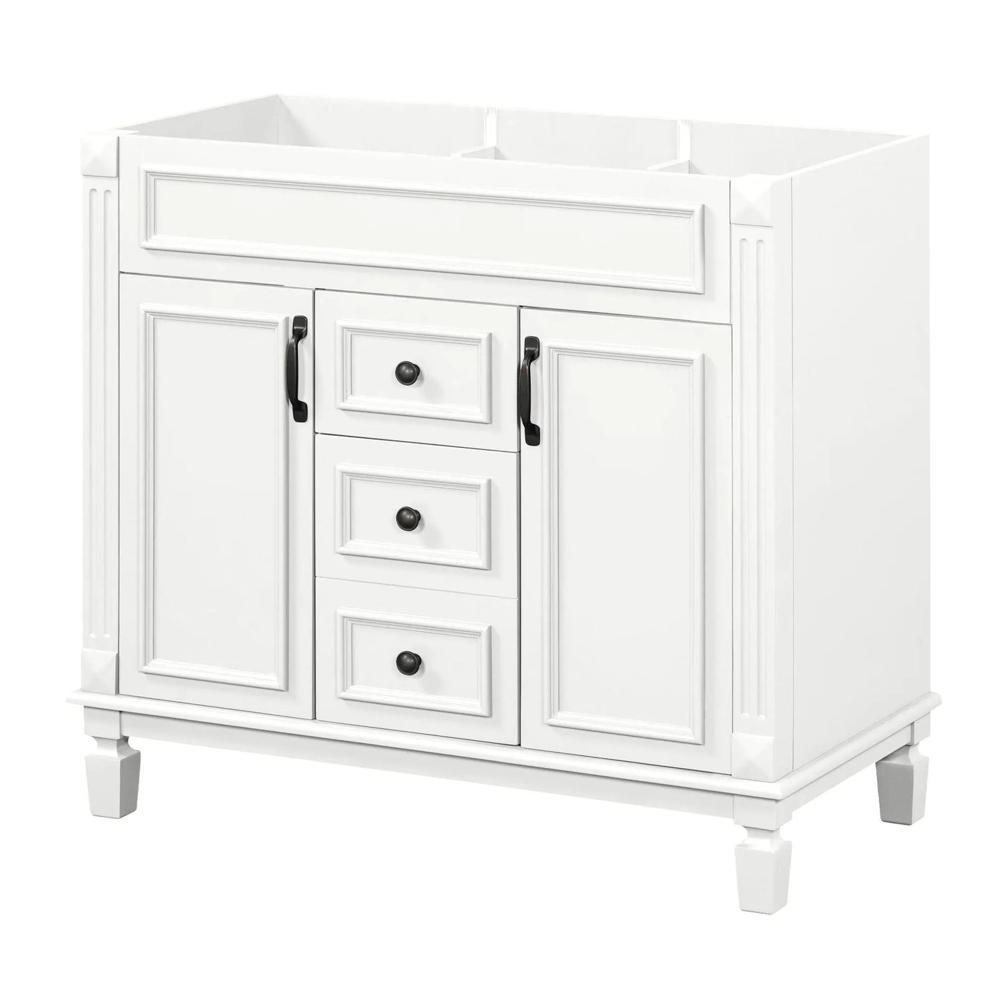 Bathroom vanity base white with 2 soft-closing doors and 2 drawers Unique Piece Furniture on Tampa Home & Garden Store