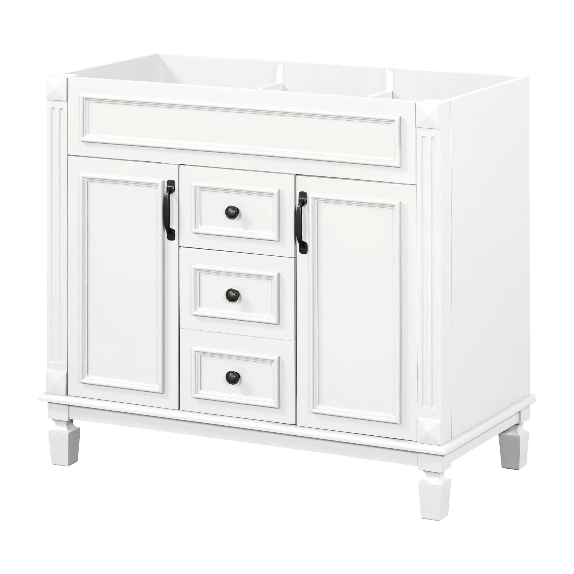 Bathroom vanity base white with 2 soft-closing doors and 2 drawers Unique Piece Furniture on Tampa Home & Garden Store