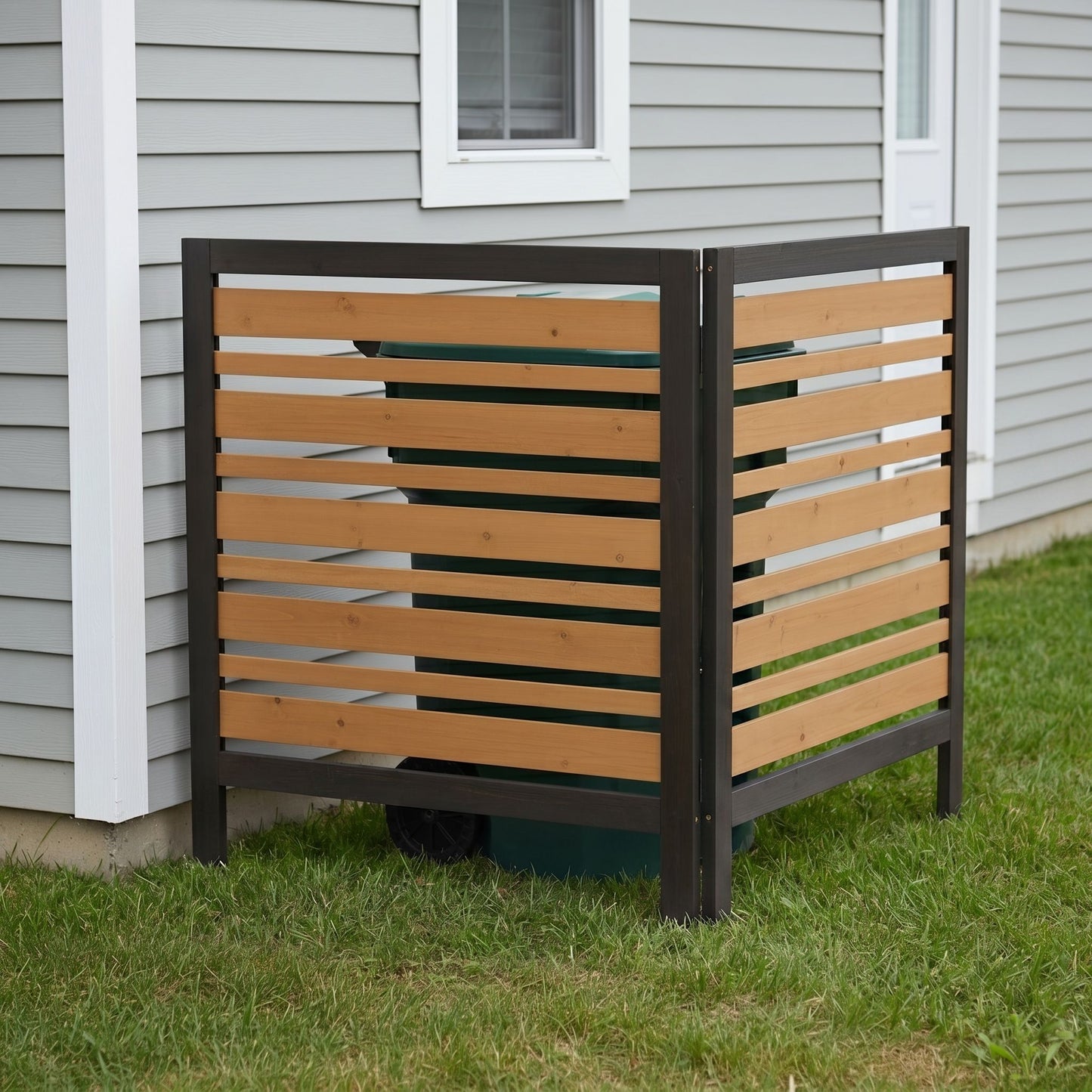 Premium Solid Wood Ac Screen for a Private Patio