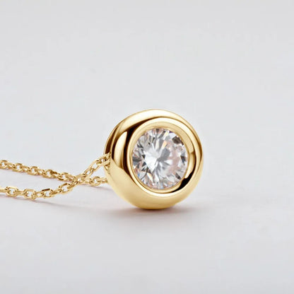 1 Carat Moissanite 925 Sterling Silver Necklace