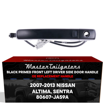 Exterior door handle Black primed front left driver side with keyhole cover Master Tailgaters on Tampa Home & Garden Store