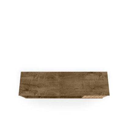 Smart Storage TV Stand top view in dark brown wood with grain texture and solid wood legs on Tampa Home & Garden Store