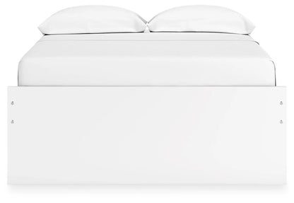 Onita platform bed storage bed in white by Unique Piece Furniture with a panel footboard on Tampa Home & Garden Store