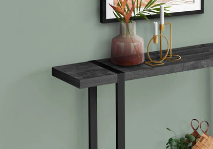 Accent Console Table for Entryway by Unique Piece Furniture; dark wood top, vase & candle holder on Tampa Home & Garden Store