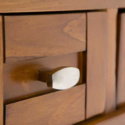 Warm Shaker Handcrafted Desk drawer front with silver metal pull handle on Tampa Home & Garden Store