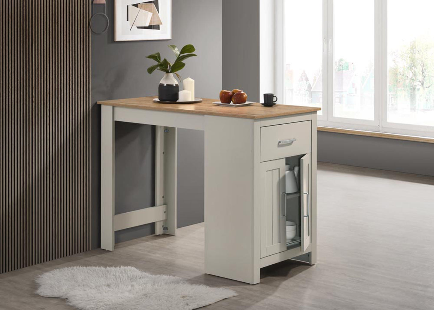 Alonzo Counter Height Dining Table With Storage