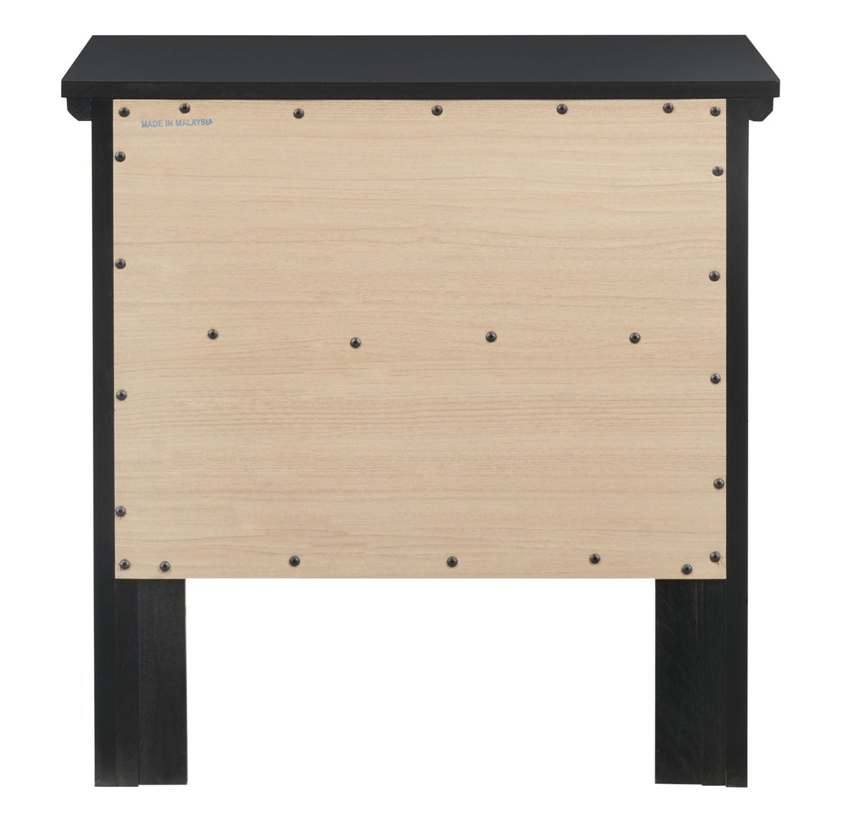English Dovetailed Nightstand by HouseOfZazla with black frame, wood drawers, nickel hardware on Tampa Home & Garden Store