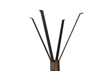 Freestanding coat rack by HouseOfZazla with black metal arms radiating from a natural wood base on Tampa Home & Garden Store