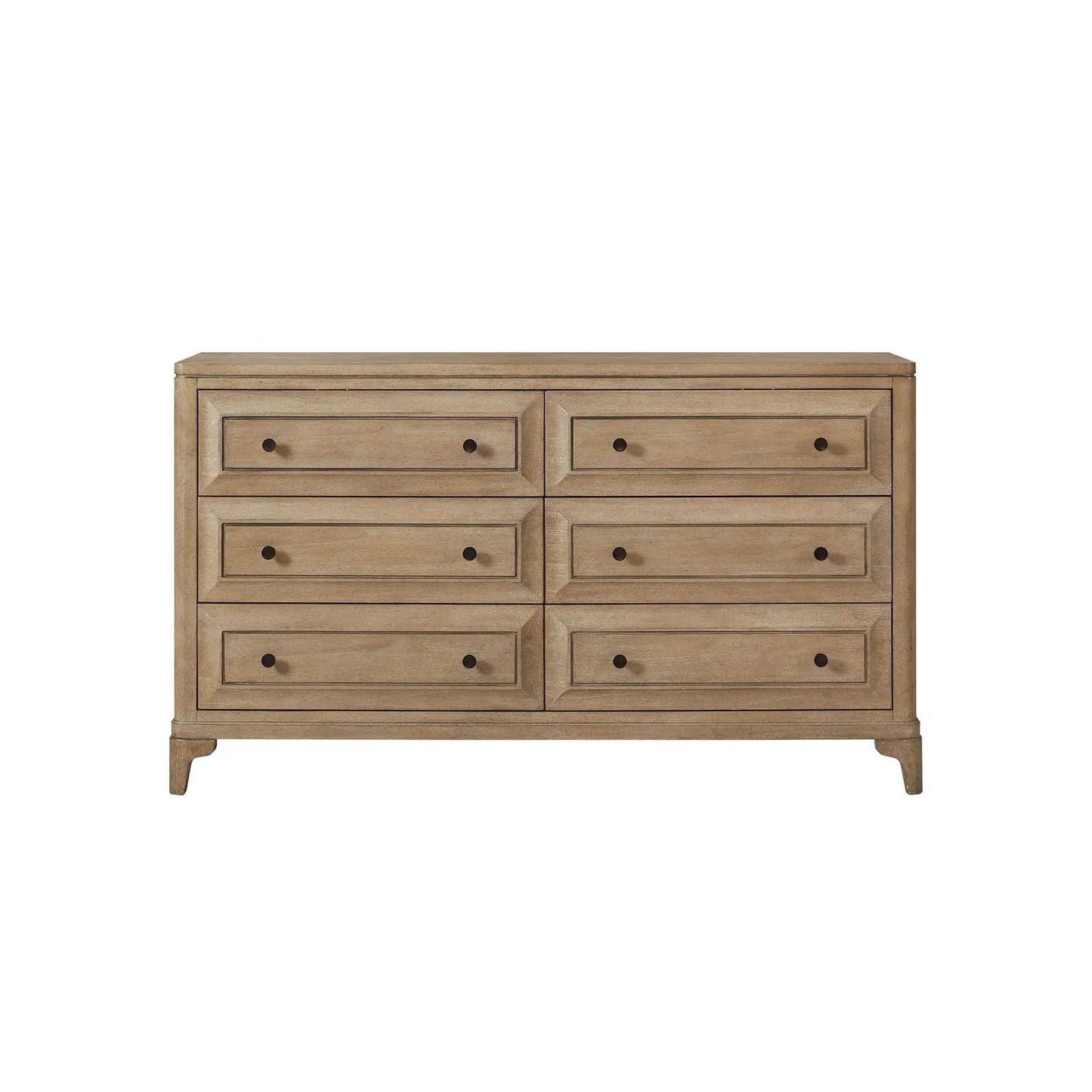 Six Drawer Dresser in Sand Wood Finish and Cedar