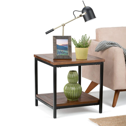 Skyler Solid Mango Wood Table and Metal Base