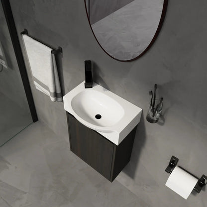 Modern Bathroom Vanity with Ceramic Basin Sink