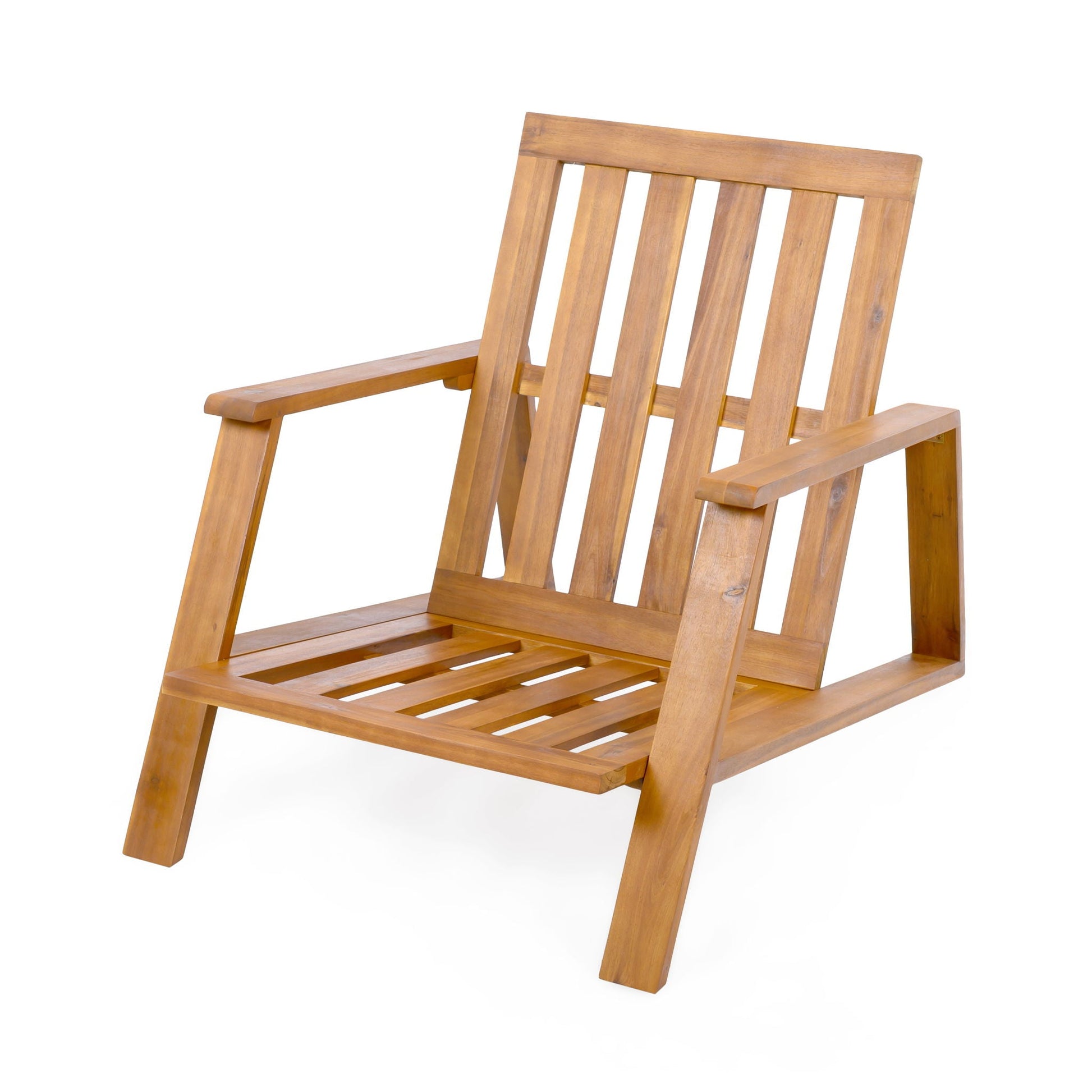 Outdoor patio lounge chair set of 2 in natural wood finish by HouseOfZazla on Tampa Home & Garden Store