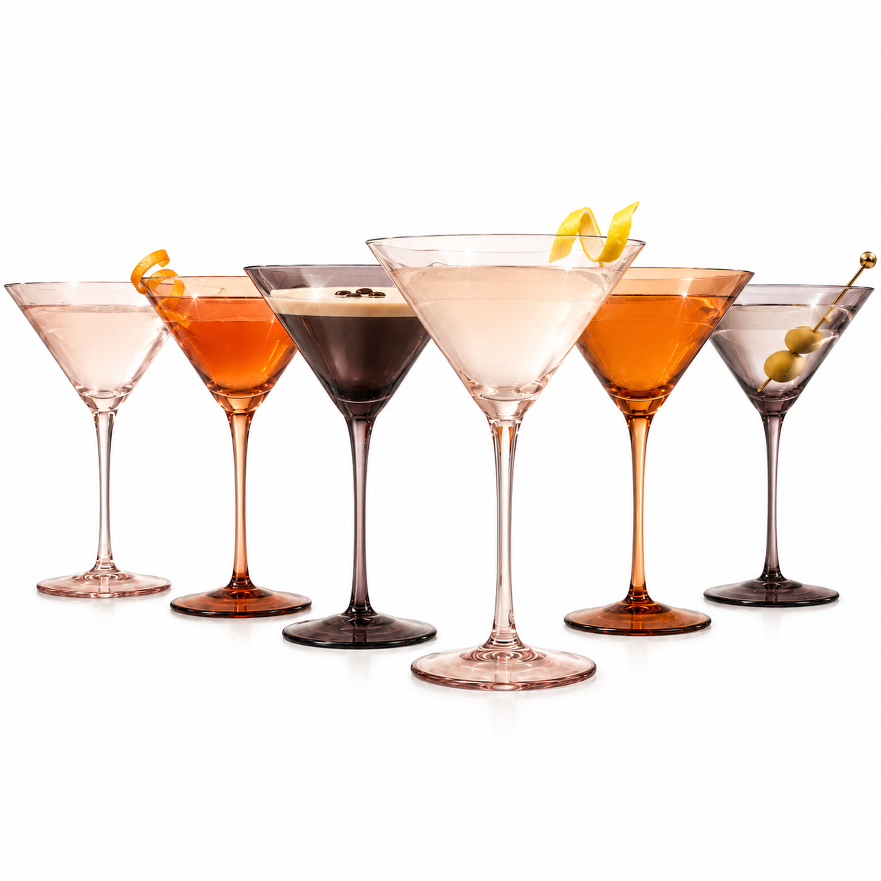 Venus Martini Cocktail Glassware and Set