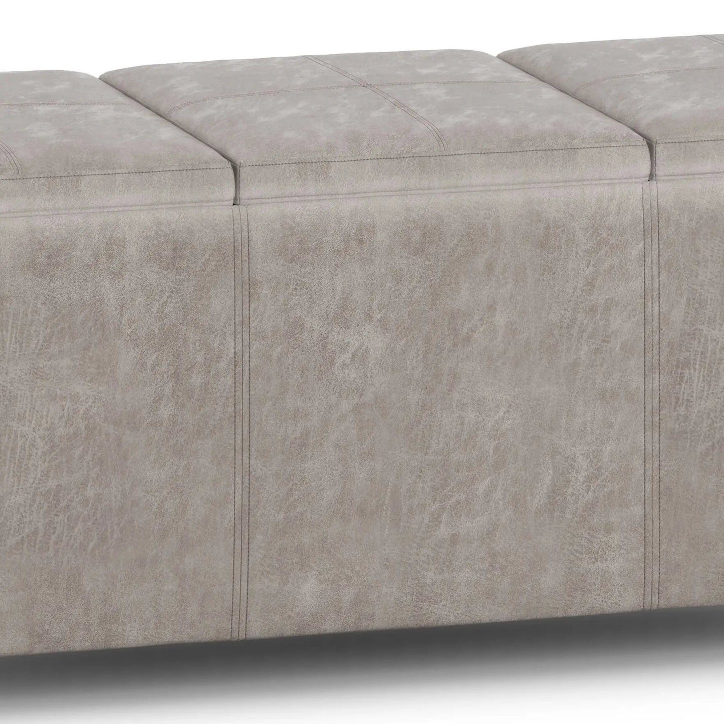 Avalon Upholstered Storage Ottoman With Trays