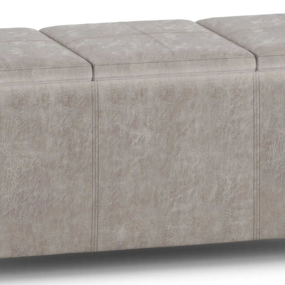 Avalon Upholstered Storage Ottoman With Trays