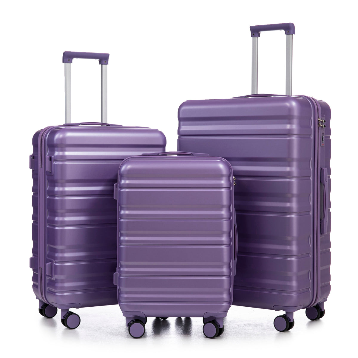 HIFINE Tourist 3-Piece ABS Spinner Wheel Luggage Set in purple by HouseOfZazla on Tampa Home & Garden Store