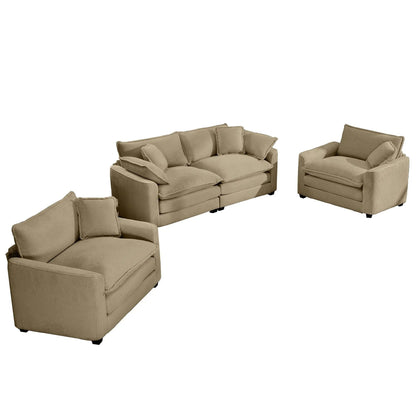 Elegant Sectional Sofa Set with Deep Seats