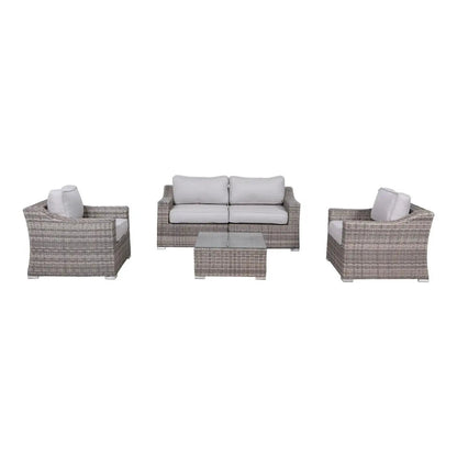 Outdoor Wicker Conversation Set With Cushions