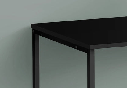 Computer desk frame black metal with square legs close-up on Tampa Home & Garden Store