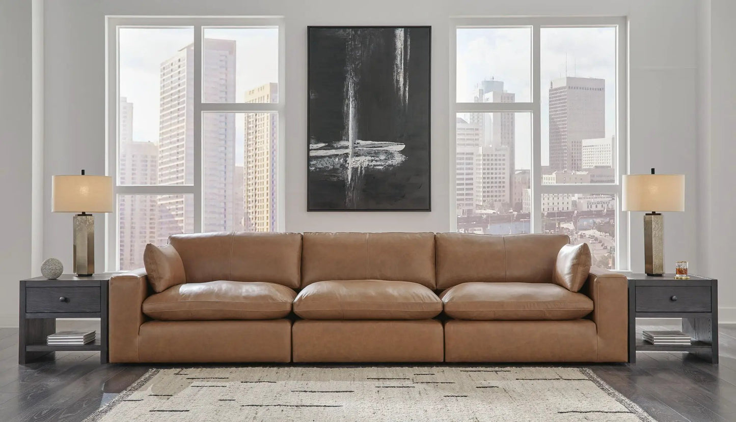 Emilia Sectional Sofa with Leather Accents