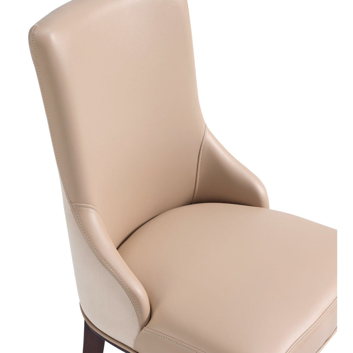 Shubert dining chair set of 2 in beige faux leather with foam cushions HouseOfZazla on Tampa Home & Garden Store