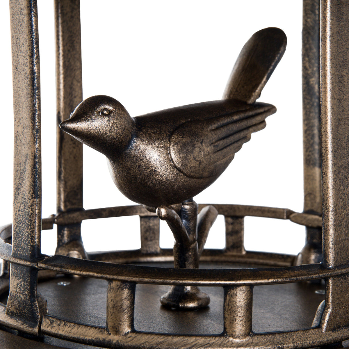 Outsunny 3-in-1 garden bird bath pedestal with bronze metal bird sculpture on Tampa Home & Garden Store