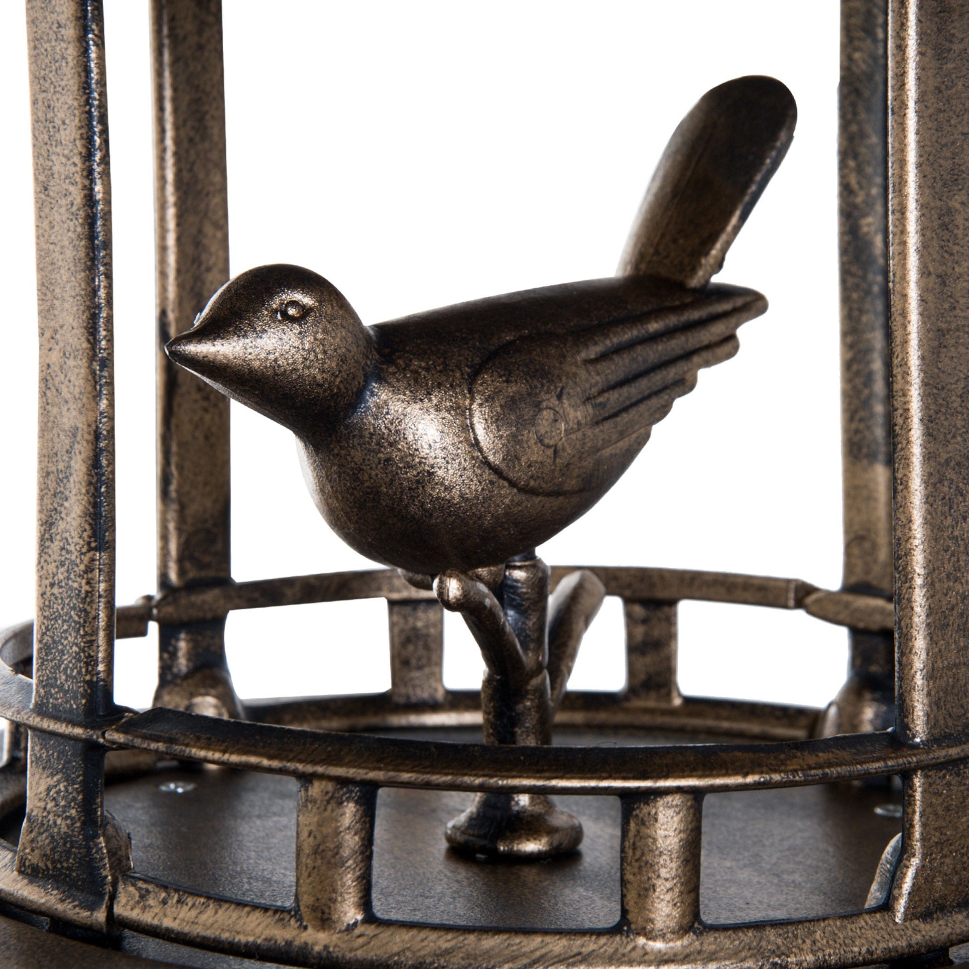 Outsunny 3-in-1 garden bird bath pedestal with bronze metal bird sculpture on Tampa Home & Garden Store