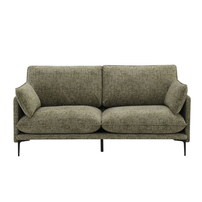 Dalton Compact Sofa With Green Pillow Covers