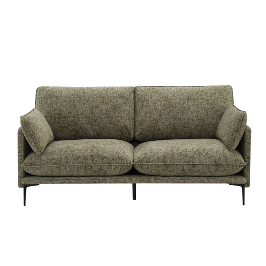 Dalton sofa with 2 pillows, green textured fabric, HouseOfZazla stationary sofa on Tampa Home & Garden Store