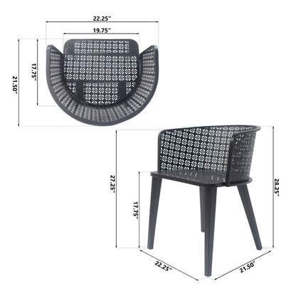 Milan Outdoor Dining Chair Set for Home and Yard