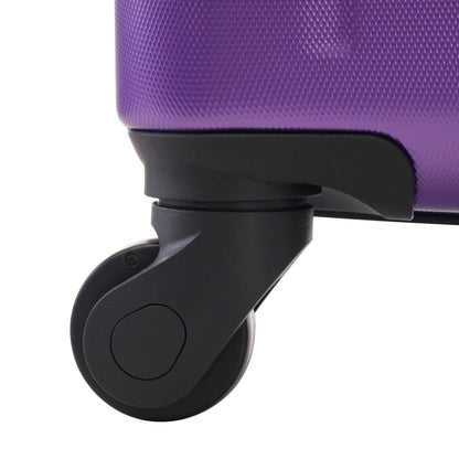 2-Piece Luggage Set purple ABS suitcase with spinner wheels on Tampa Home & Garden Store