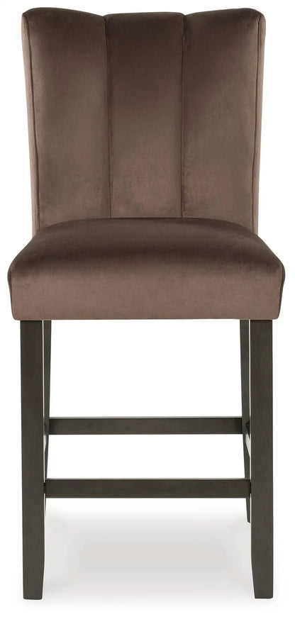 Jeshina Upholstered Barstool Set of 2 Mocha