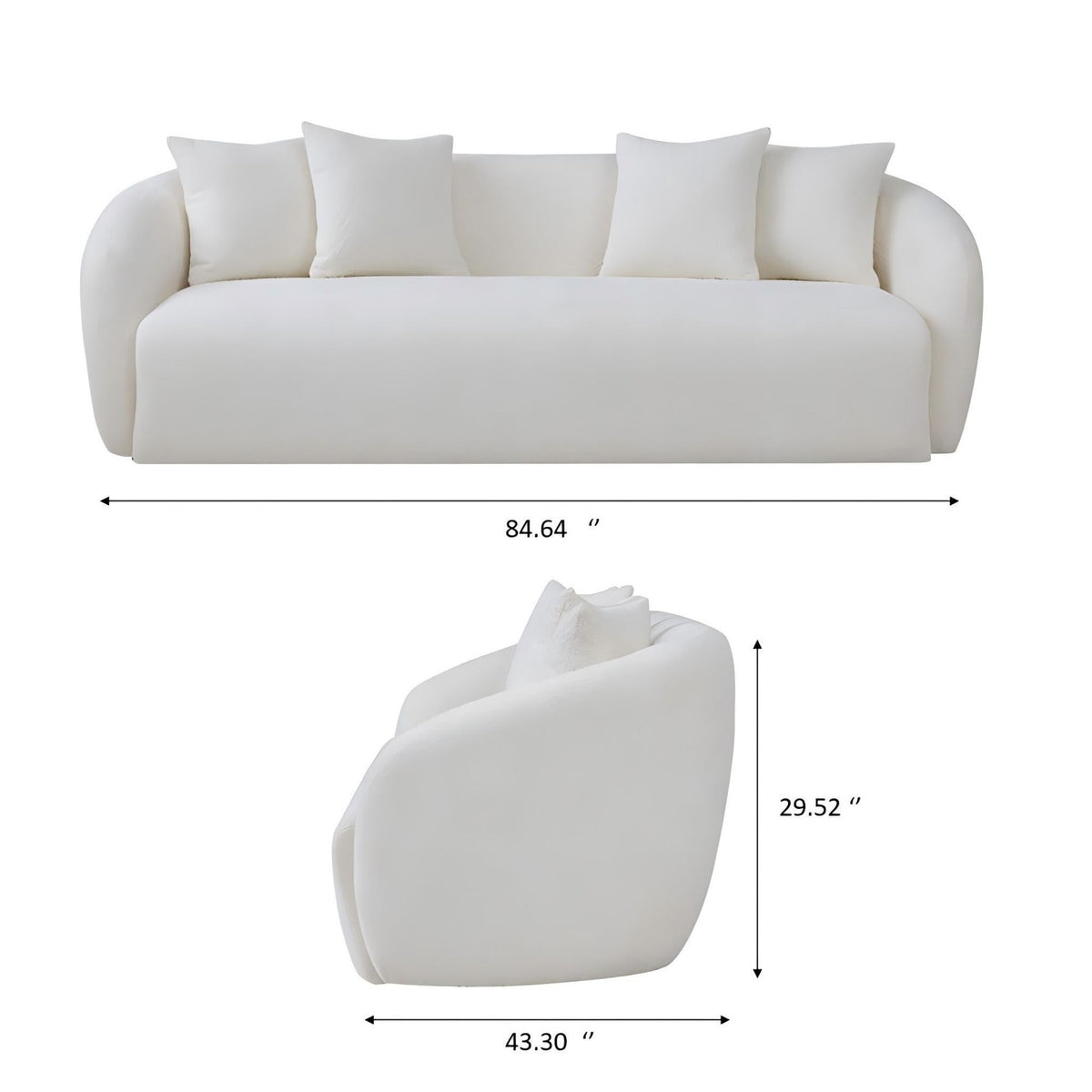 Linden Ivory Boucle Sofa For a Modern Home