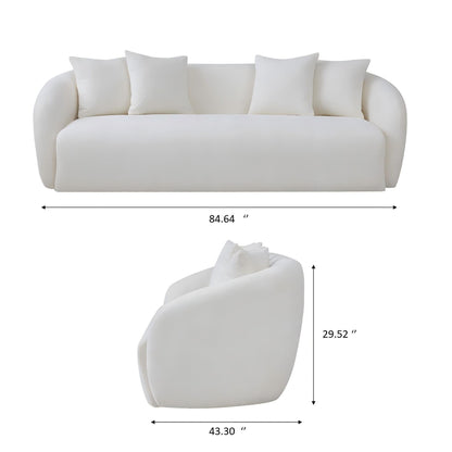 Linden Ivory Boucle Sofa For a Modern Home