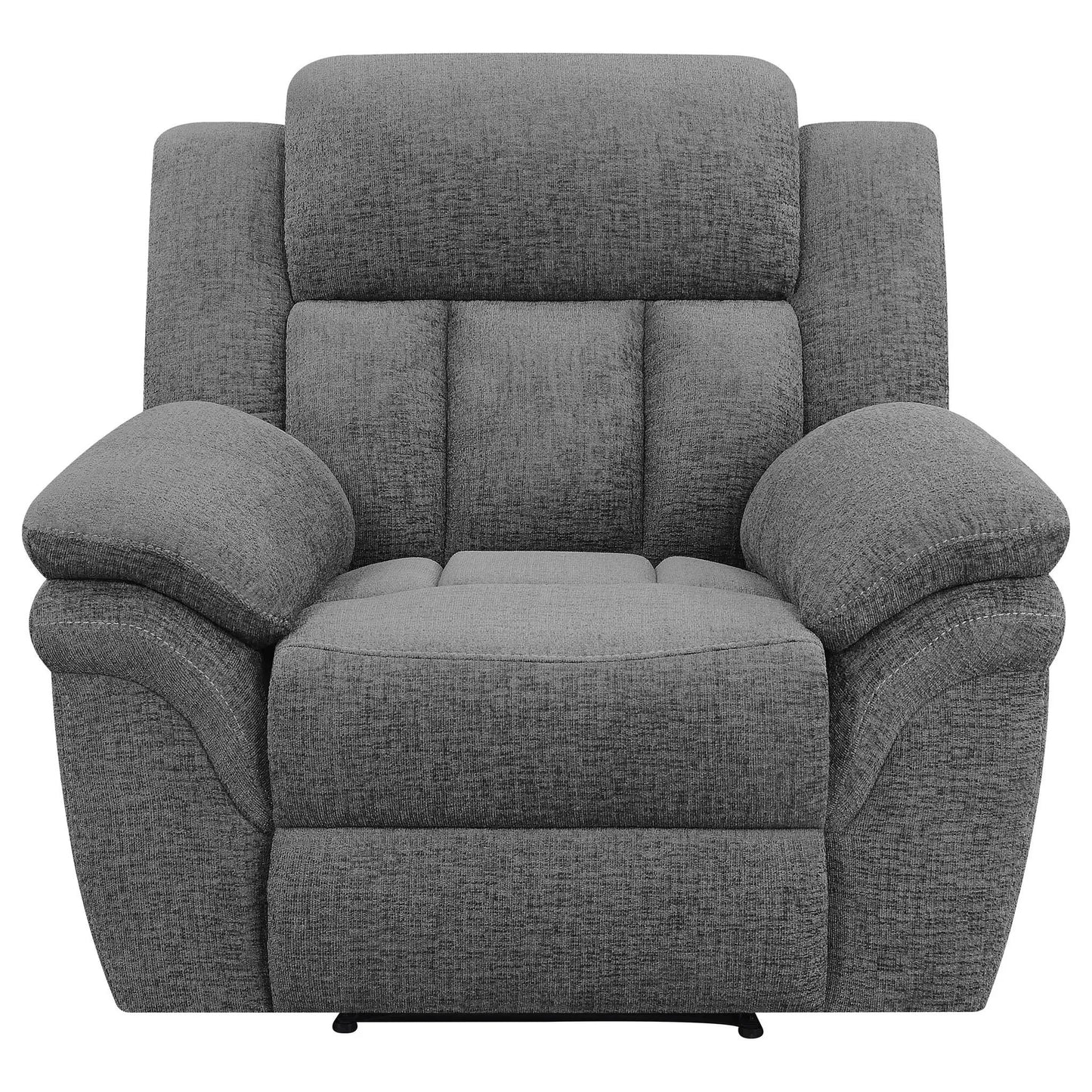 Pannen Glider Recliner, charcoal gray fabric, Unique Piece Furniture on Tampa Home & Garden Store