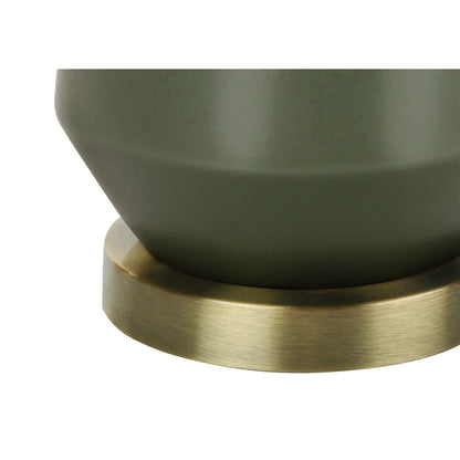 Green ceramic table lamp with a brass base by Unique Piece Furniture on Tampa Home & Garden Store
