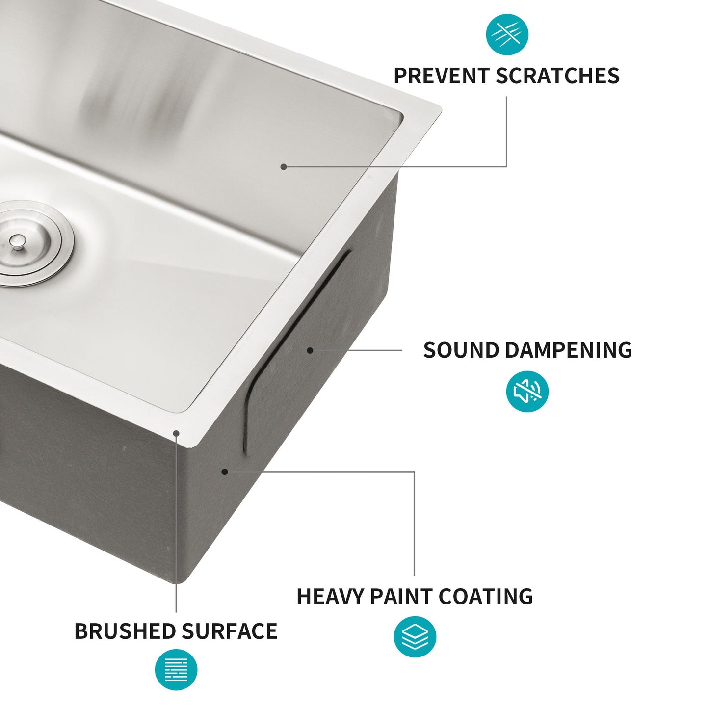 Modern Deep Single Bowl and Stainless Steel Sink