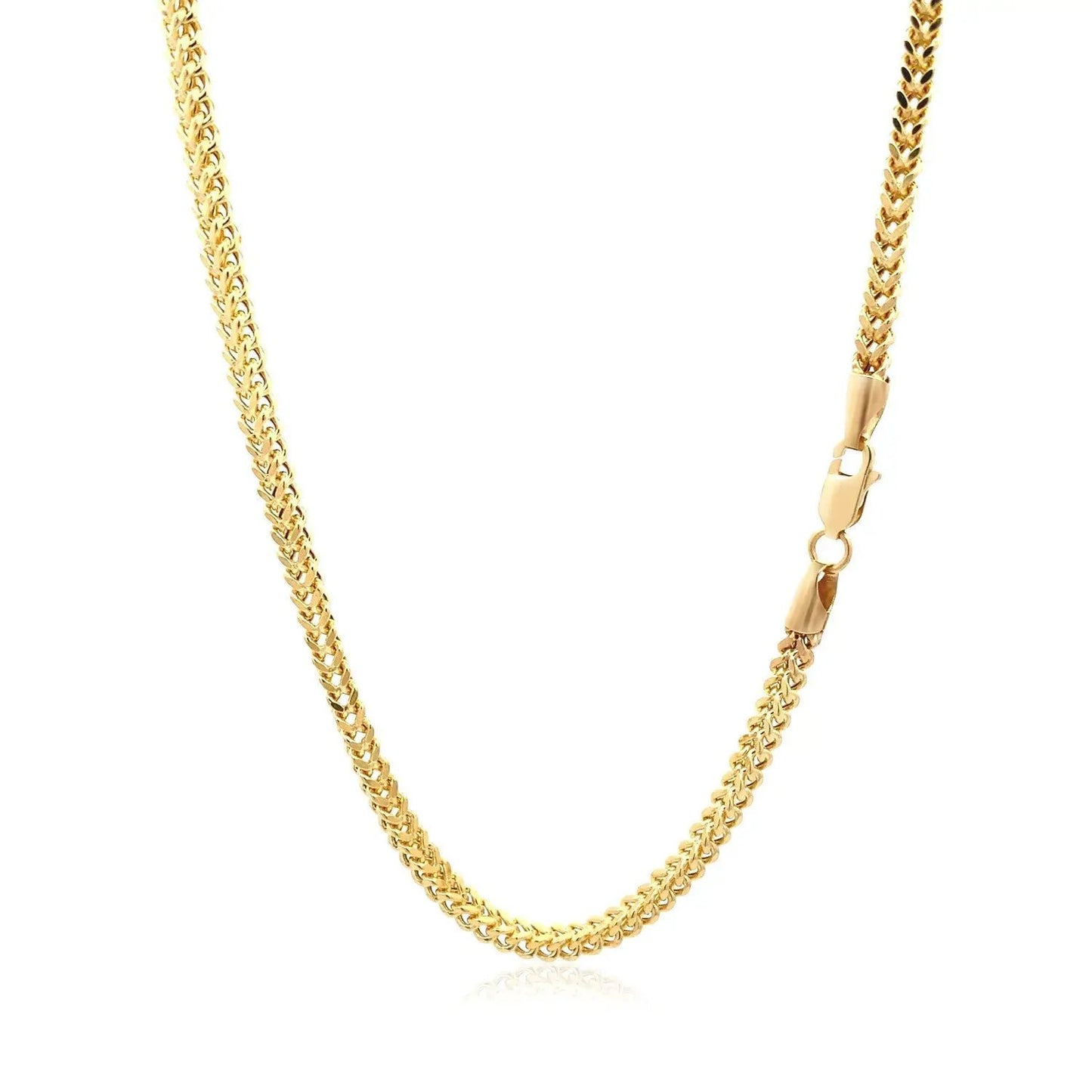 14k yellow gold light-weight wheat chain necklace 3.20 mm with lobster clasp by Bids.com on Tampa Home & Garden Store