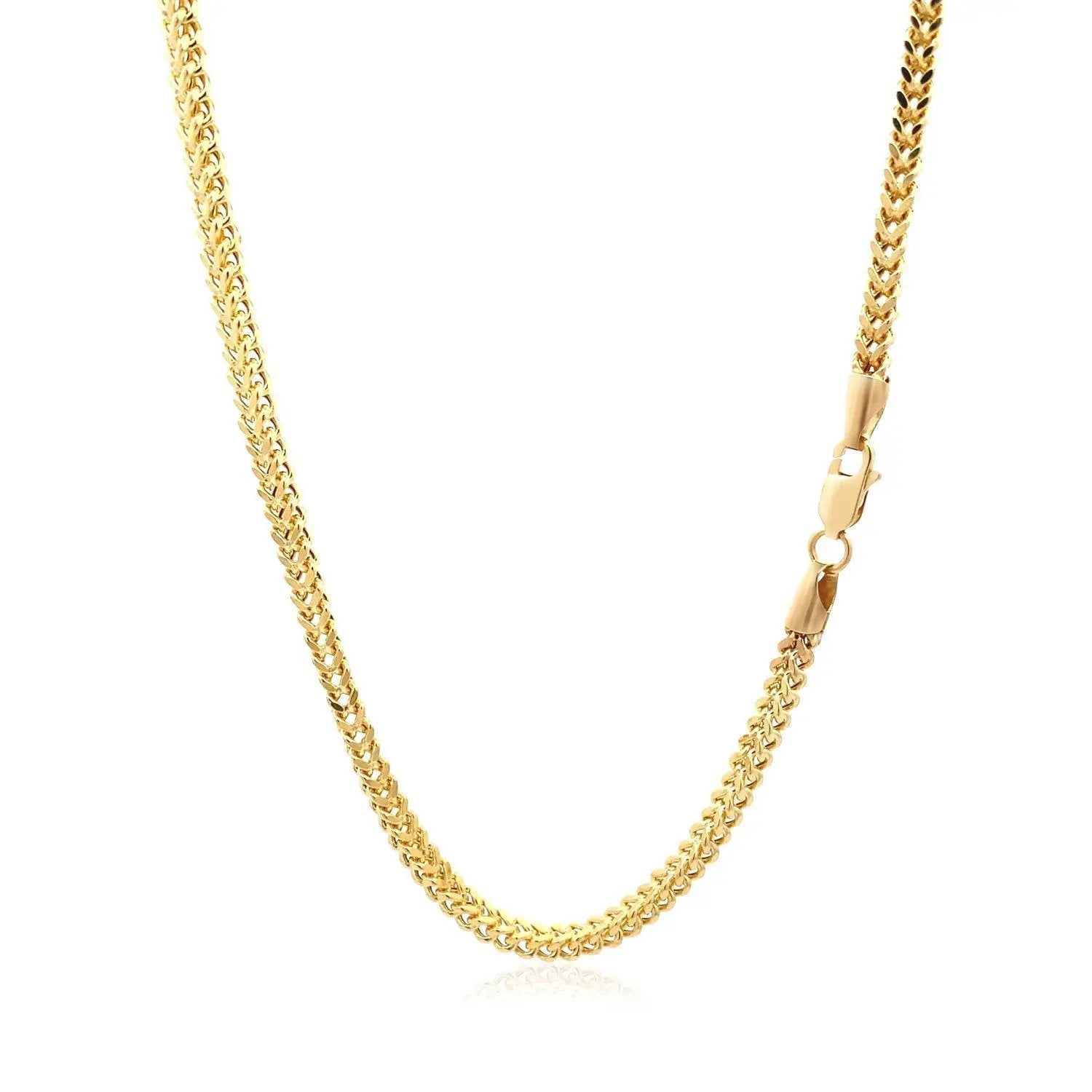 14k yellow gold light-weight wheat chain necklace 3.20 mm with lobster clasp by Bids.com on Tampa Home & Garden Store