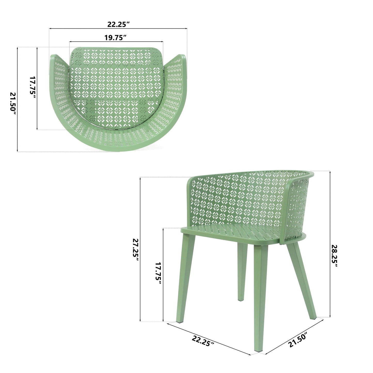 Milan Outdoor Dining Chair Set for Home and Yard