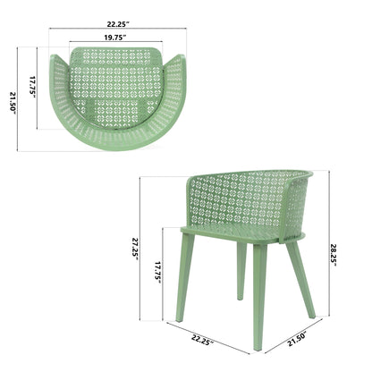 Milan Outdoor Dining Chair Set for Home and Yard