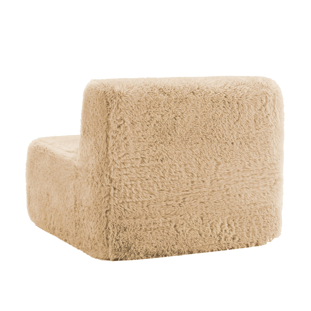 Aviana armless sofa plush fabric light khaki on Tampa Home & Garden Store