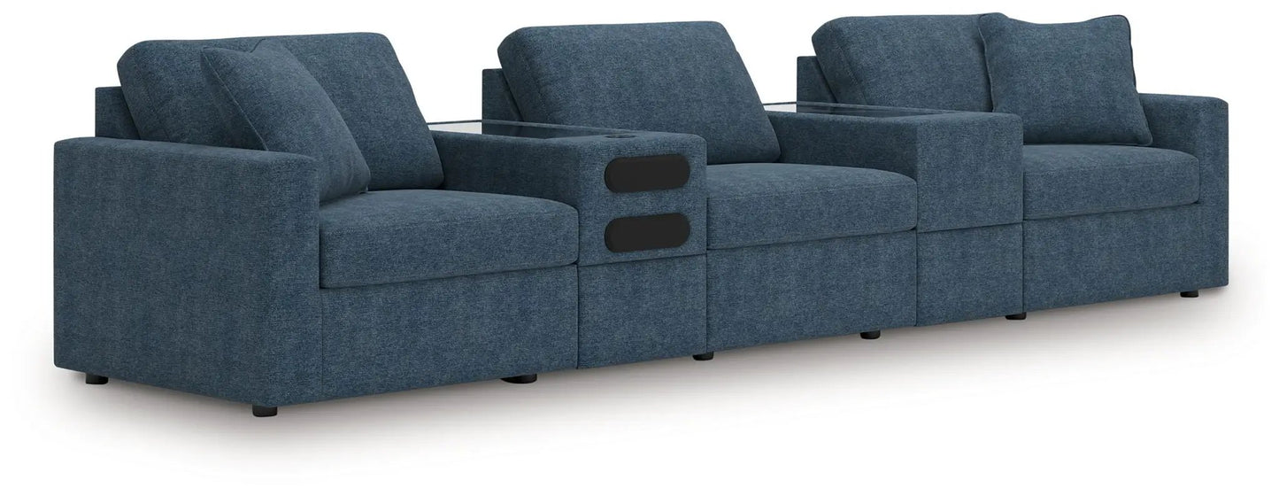 Modmax Ink Sectional 4-seat stationary sofa with cupholder console by Unique Piece Furniture on Tampa Home & Garden Store