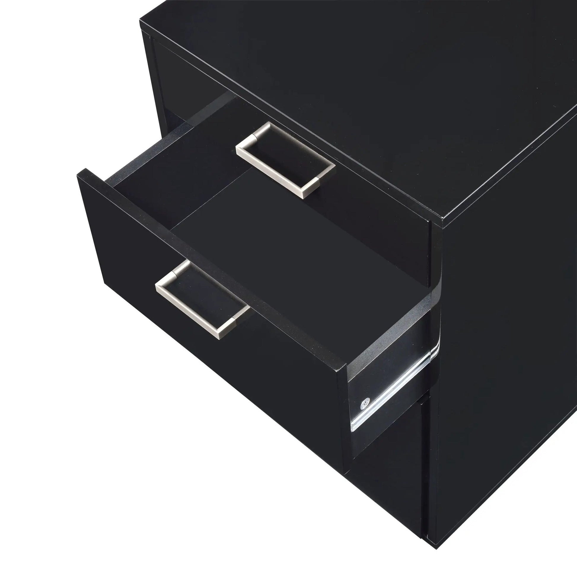 Coleen high gloss filing cabinet with silver bar handles by Unique Piece Furniture on Tampa Home & Garden Store