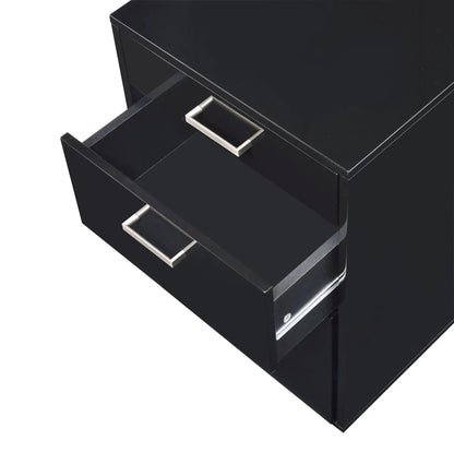 Coleen high gloss filing cabinet with silver bar handles by Unique Piece Furniture on Tampa Home & Garden Store