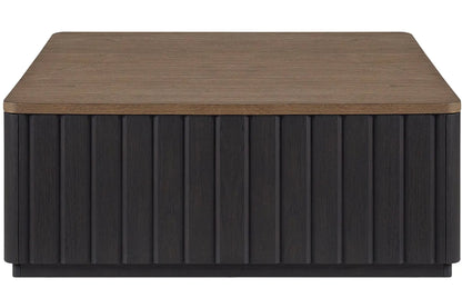 Channel Cocktail Table with Casters Black