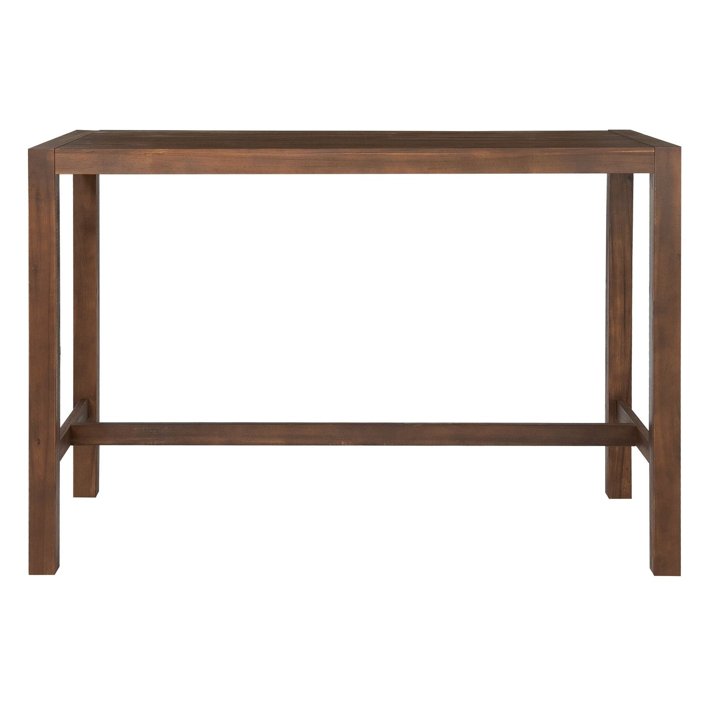 Patio bar table frame in dark brown wood with square legs by HouseOfZazla on Tampa Home & Garden Store